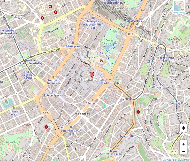 Karte von Stuttgart-Mitte