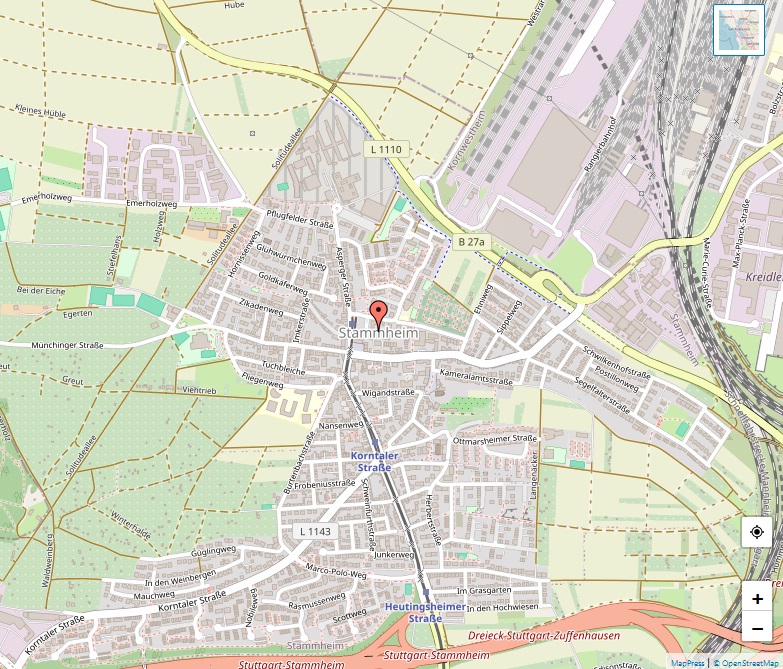 Karte von Stammheim, Stuttgart